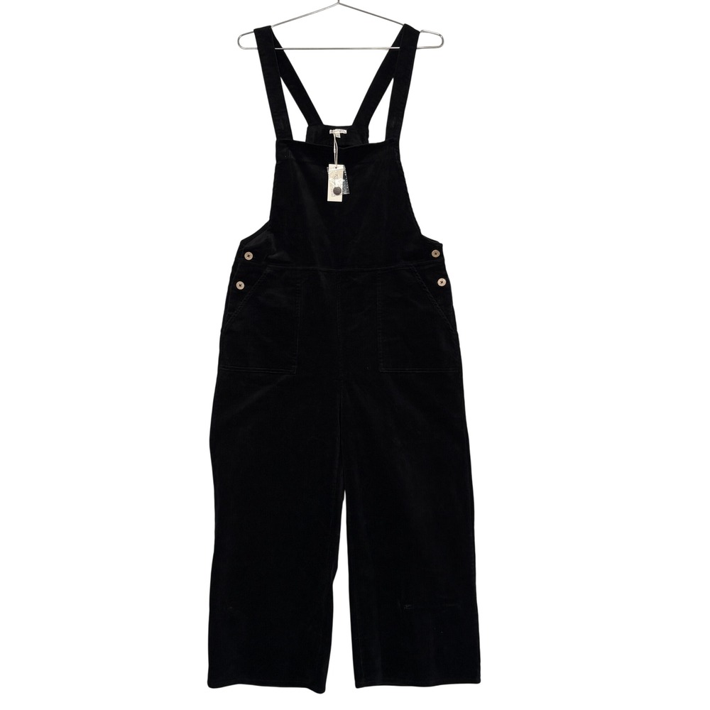 NWT Rylee+Cru Women Overalls XL Vintage Black Corduroy Wide Leg Cotton RCW260VB